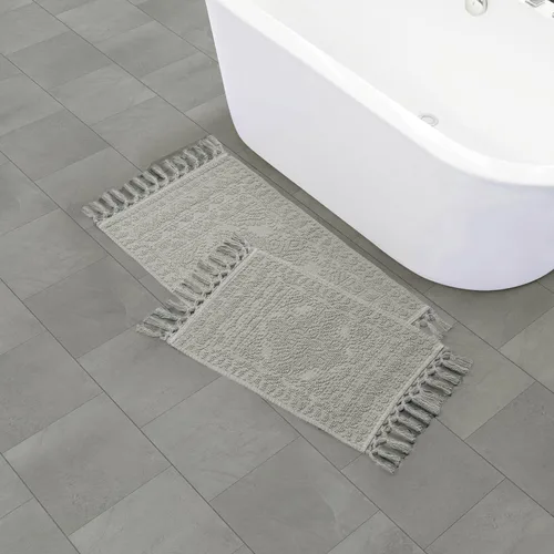 Miniatura 51 de French Connection Nellore Alfombras de Baño, Tapetes de Baño Tejidos y con Cuentas, Tapetes de Baño Duraderos y Gruesos para Baño y Alfombras