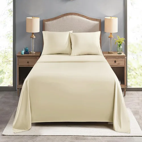 Miniatura 7 de FreshCulture Sábanas Planas King Solo, Paquete de 6, Sábanas de Microfibra Suave para Hogar, Salones, Hoteles, Sábanas Planas a Granel Solo