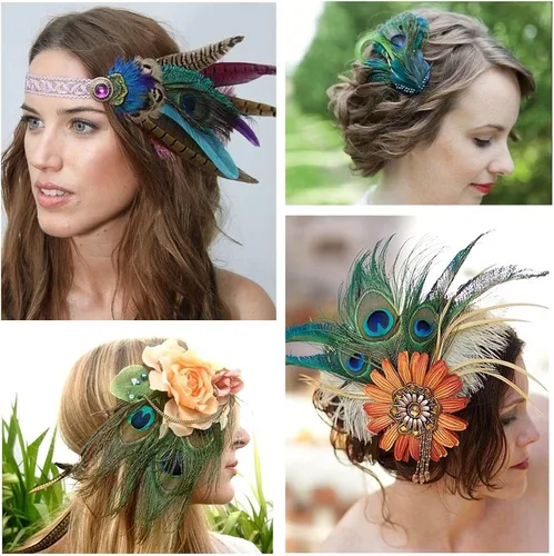 Miniatura 7 de iHUFeather 10 plumas naturales de ojo de pavo real de 10 a 12 pulgadas para arreglos florales, bodas, hogar y decoración de fiestas, natural