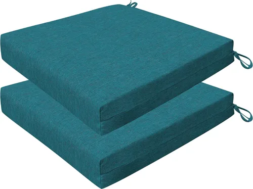 Miniatura 16 de Honeycomb Juego de 2 cojines de asiento para exteriores, 20 x 20 pulgadas, cojines texturizados de hueso sólido para sillas de comedor para muebles