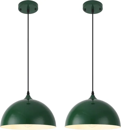Miniatura 22 de Iluminación colgante de granja para isla de cocina, lámparas colgantes de cúpula negra y dorada, lámpara de techo colgante industrial para comedor