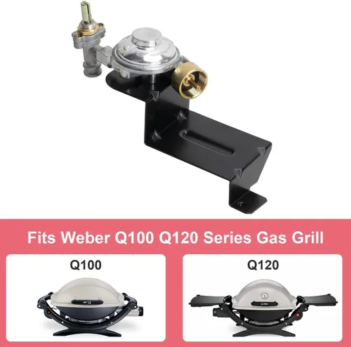 Miniatura 2 de 80477 Reemplazo del conjunto de válvula y regulador para parrillas de gas Weber Q100 Q120 Series (2004-2013), regulador de válvula de parrilla
