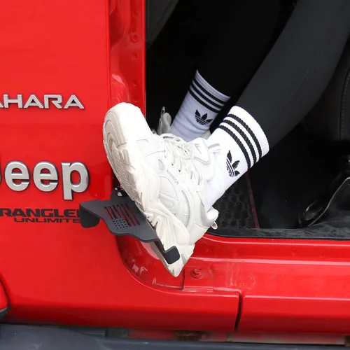 Miniatura 8 de Estriberas para puertas desactivadas para Jeep Wrangler, bisagra de puerta, clavija de pie delantera para Jeep Wrangler JK JKU JL JLU 4XE Gladiator