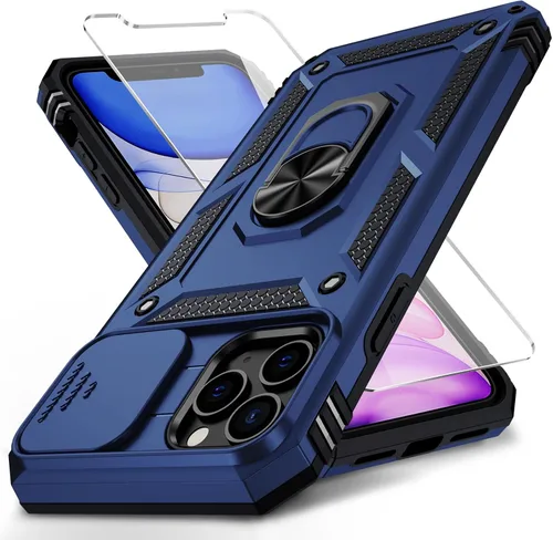 Miniatura 15 de Funda para iPhone 11 Pro con cubierta para lente de cámara, protector de pantalla HD, protección contra caídas de grado militar de 10 pies, soporte