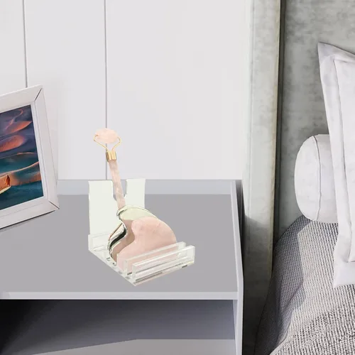 Miniatura 4 de YeeBeny Gua Sha y soporte de rodillo facial, soporte de herramientas facial acrílico, organizador de cuidado de la piel, contenedor