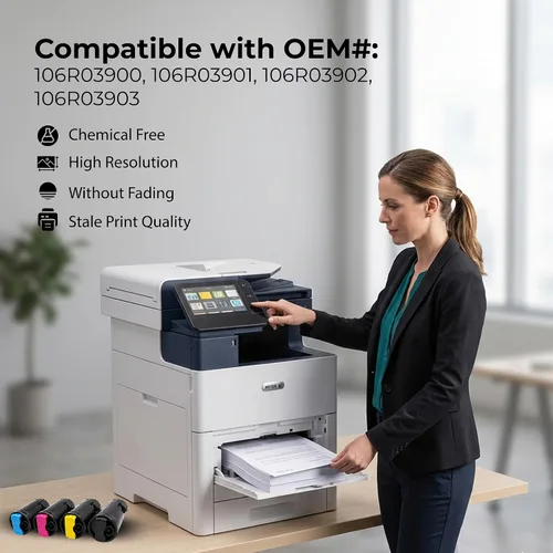 Miniatura 6 de Toner Pros Cartucho de tóner remanufacturado 106R03900 106R03901 106R03902 106R03903 para Xerox VersaLink C600 C605 – Extra Alto Rendimiento 4 Pack