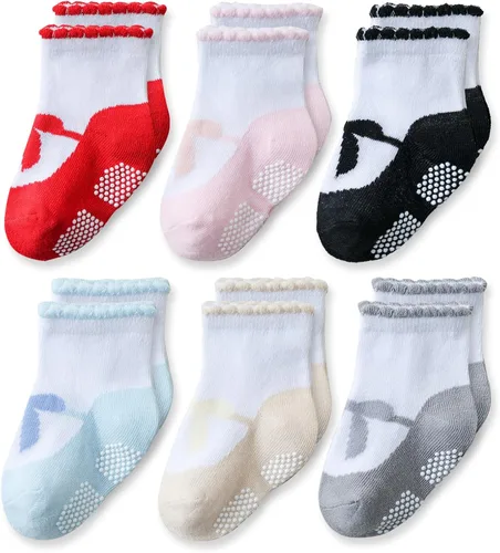 Miniatura 14 de EPEIUS Calcetines antideslizantes unisex para bebés niñas y niños (juego de 6)