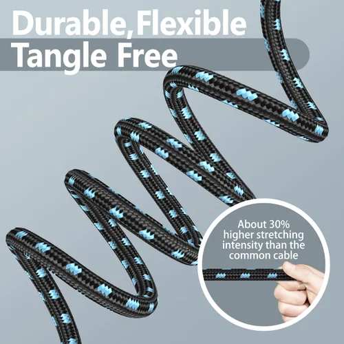 Miniatura 4 de Cable de guitarra de 20 pies para instrumento profesional, cable AMP para guitarra eléctrica, versión actualizada, cable TS 1/4 para guitarra, bajo