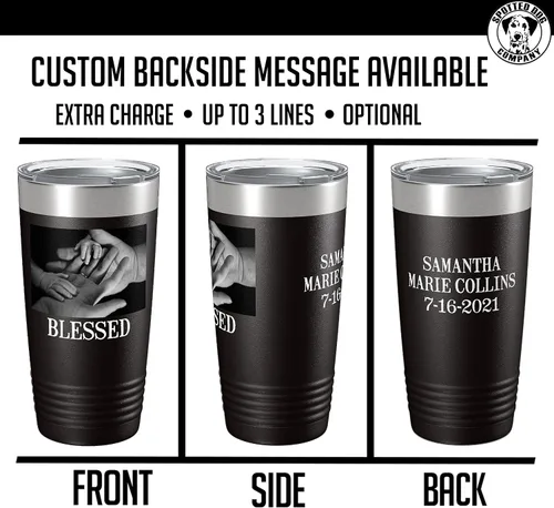 Miniatura 6 de Vaso personalizado de 20 onzas (17 colores) con foto impresa con aislamiento térmico de acero inoxidable recubierto de polvo con tapa, regalo