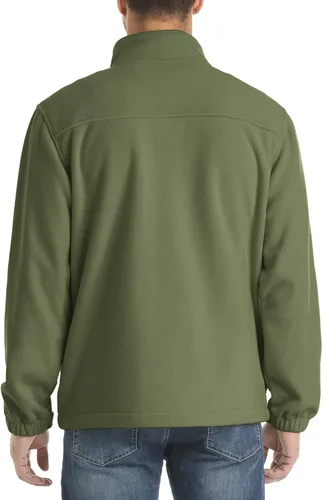 Miniatura 4 de CRYSULLY Chaqueta táctica de forro polar de invierno para hombre, con cierre completo, abrigos militares gruesos