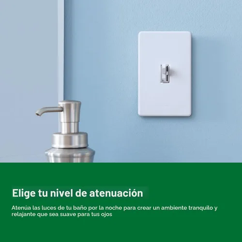 Miniatura 5 de Lutron Ariadni/Toggler LED+ Interruptor Regulador de Luz para LED Regulable, Halógeno e Incandescente Interruptor Dimmer, 150W, Unipolar/3-Vías
