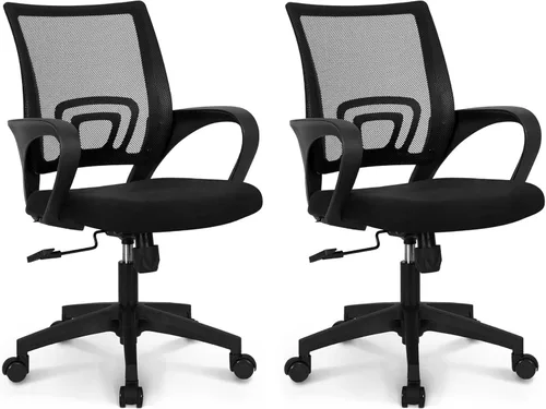 Miniatura 11 de NEO CHAIR Silla de Oficina para Escritorio de Computadora Ergonómica de Malla Gaming de Respaldo Medio con Cómodo Soporte Lumbar Altura Ajustable