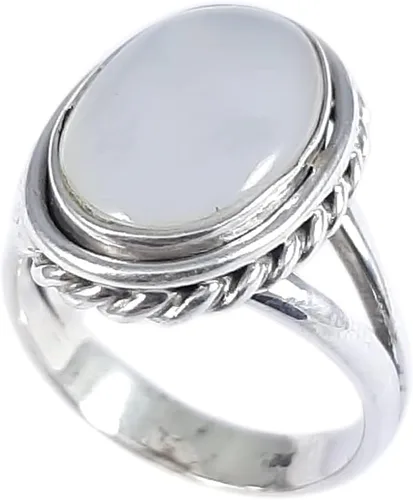 Miniatura 21 de Anillo fino de plata esterlina 925 para mujer, hecho a mano, joyería de piedras preciosas, anillo de moda (1379)