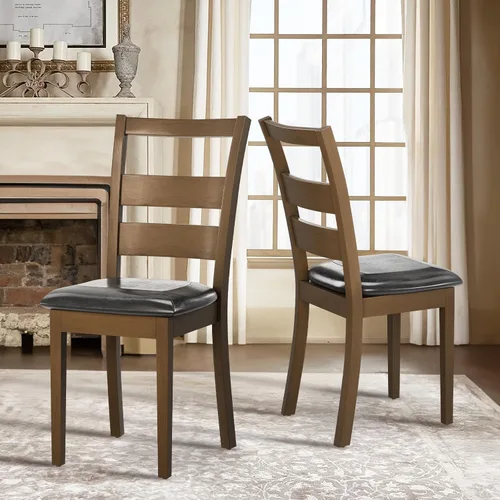 Miniatura 10 de COLAMY Juego de 2 sillas tapizadas para comedor, sillas de cocina modernas de mediados de siglo con respaldo, sillas laterales de comedor