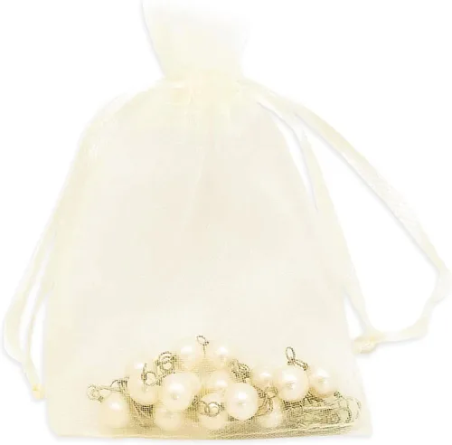 Miniatura 54 de TheDisplayGuys - Paquete de 48 bolsas de regalo de organza transparente negra de 2 x 2-3/4 pulgadas con cordón, bolsas de regalo para joyas, bolsas