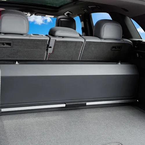 Miniatura 12 de Organizador de maletero de automóvil, organizador de almacenamiento resistente con tapa y asa de empuje, organizador plegable de cuero para SUV