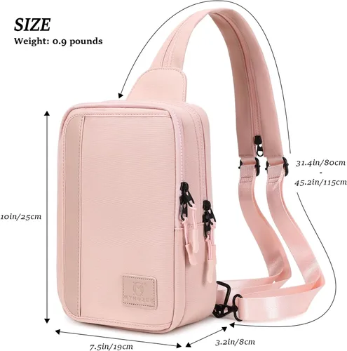 Miniatura 3 de MYHOZEE - Bolsa para colgarse, mochila con bandolera, bolso - 2 en 1 de nailon con bolsillo para pañales con toallitas, bolsillo para botella
