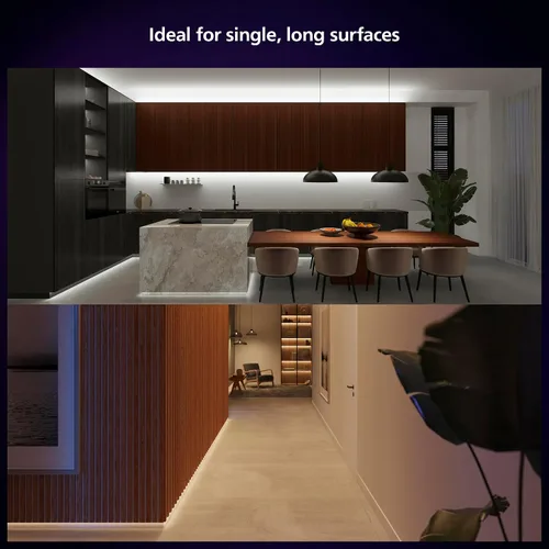 Miniatura 5 de Philips Hue Kit de base de tira de luz LED inteligente individual para interiores de 16 pies, control con aplicación Hue, compatible con Alexa