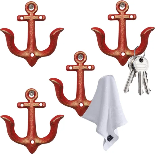 Miniatura 11 de Notakia Ganchos Decorativos de Pared Montados Antiguos Shabby Chic de Metal para Hogar Baño Toallas Abrigos Perchero, Ganchos de Pared de Hierro