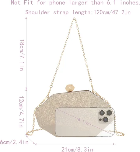 Miniatura 2 de Bolso de noche de concha de mar para mujer, bolso de hombro con correa de cadena de sirena, bolso de mano
