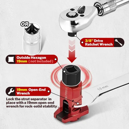 Miniatura 4 de BILITOOLS Herramienta de compresor de resorte con herramienta universal para esparcidores de puntal