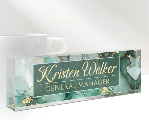 Miniatura 18 de Placa de Nombre Personalizada para Escritorio, Placas de Nombre Personalizadas para Escritorios, Placa de Nombre Personalizada de Acrílico