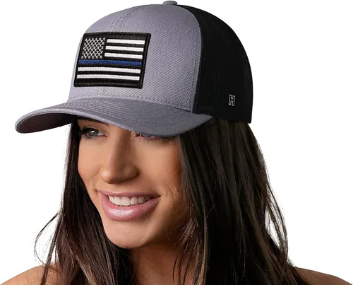Miniatura 4 de HAKA Sombrero de la bandera estadounidense, sombrero de camionero de Estados Unidos para hombres y mujeres, gorra de béisbol ajustable, malla a
