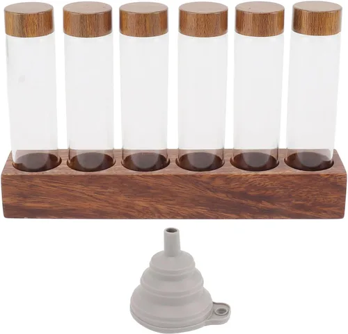 Miniatura 7 de Fockety Tubos de almacenamiento de granos de café de dosis única, 6 unidades o 12 unidades de bodega de granos de café, frascos de vidrio