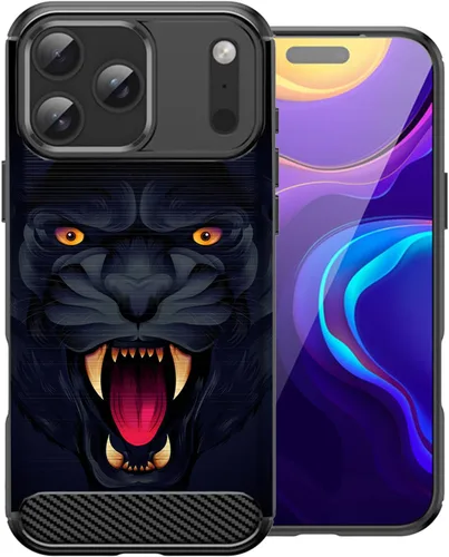 Miniatura 15 de CasesOnDeck - Funda compatible con Apple iPhone 17 Pro Max, diseño de TPU con patrón pictórico, flexible, delgada y elegante (casete retro)