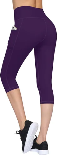 Fengbay Pantalones de yoga de cintura alta, pantalones de yoga con bolsillo, control de abdomen, entrenamiento, correr, leggings de yoga elásticos