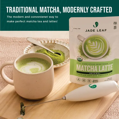 Miniatura 4 de Jade Leaf - Juego de iniciación de matcha moderno, batidor eléctrico y espumador de leche, cuchara de acero inoxidable, tamiz de acero inoxidable