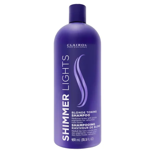 Miniatura 11 de Clairol Professional Shimmer Lights Purple Shampoo fl. Oz Neutraliza los tonos latones y amarillos para cabello rubio y gris plateado con reflejos