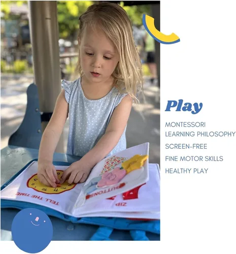 Miniatura 5 de BAVY My Quiet Book - Esencial de viaje para niños pequeños, libros de actividades de avión en automóvil, tablero de actividades Montessori de avión
