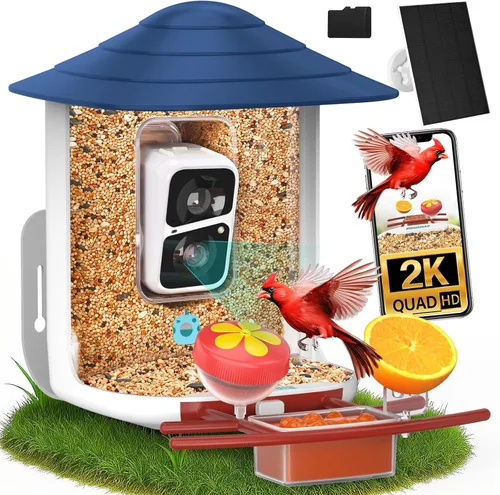 Miniatura 15 de birdsnap® TUC - Comedero para pájaros con cámara 2K HD en vivo con tarjeta de 32 GB, detección y notificación automática de inteligencia artificial