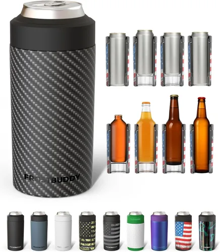 Miniatura 48 de Frost Buddy Universal Can Cooler - Fits all - Stainless Steel Can Cooler for 12 oz & 16 oz Regular or Slim Cans & Bottles - Stainless Steel