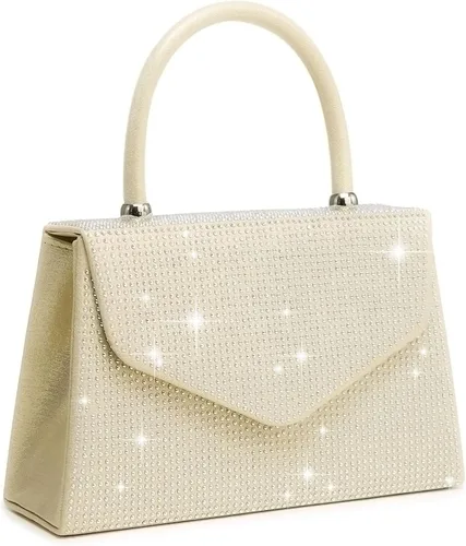 Dasein Bolso de noche para mujer, embragues de fiesta, bolsos de boda, cóctel, baile de graduación, bolsos con purpurina esmerilada