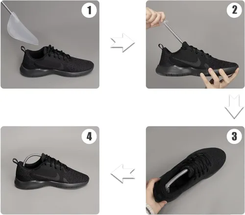 Miniatura 6 de 10 pares de árboles de zapatos de plástico para hombres (blanco)