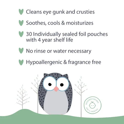 Miniatura 4 de Natural Essentials Lil' Peepers Toallitas limpiadoras de ojos y párpados para bebés, sin conservantes y sin enjuague, toallitas suaves