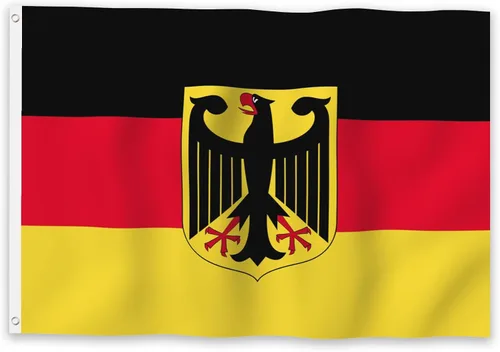 YongFoto Bandera de águila de Alemania de 1 x 1.5 pies, bandera alemana para celebraciones al aire libre, hogar, jardín, porche, fiesta, banderas de