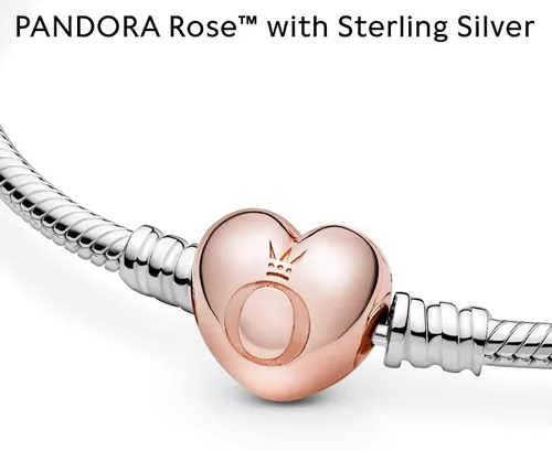 Miniatura 3 de PANDORA Jewelry Moments Heart Clasp Snake Chain Charm Bracelet