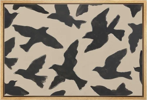 Miniatura 44 de wall26 Lienzo enmarcado para pared, acuarela, azul pastel, garza, galápagos, aves, animales, ilustraciones de naturaleza salvaje, arte moderno