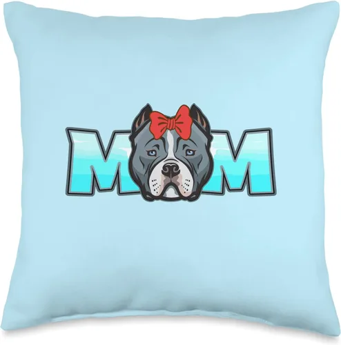 Miniatura 4 de American Bully Bully Mom Dog Owner Pullover DM American Bully Mom - Almohada sin botones, 18 x 18 pulgadas, multicolor