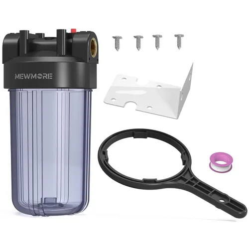 WHT10 - Carcasa de filtro de agua para toda la casa, se adapta a filtros de sedimentos de 10 x 4.5 pulgadas, etc. para agua de pozos y ciudades,