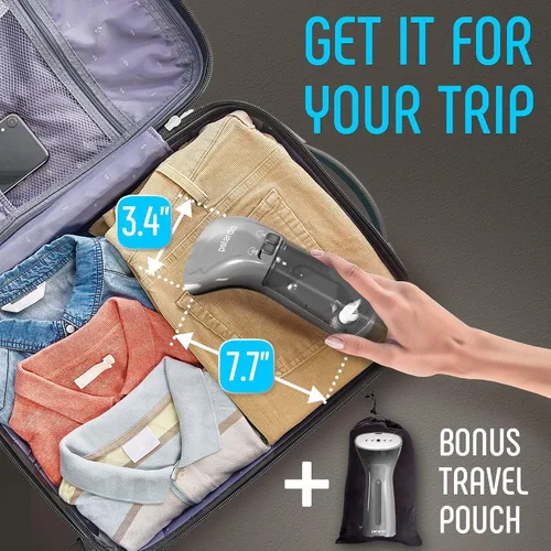 Miniatura 3 de Mejor vaporizador para ropa, vaporizador de ropa de mano portátil para viajes, cabezal de vapor de metal, calentamiento en 25 segundos, sistema