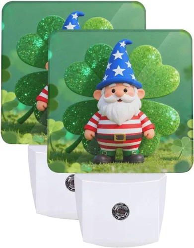 Miniatura 18 de Juego de 2 lámparas LED de noche enchufables de muñeco de nieve, con sensor automático, copos de nieve de Navidad, juego de 2 luces nocturnas