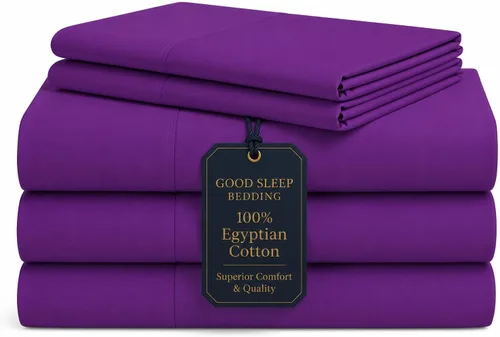 Miniatura 29 de Good Sleep Bedding Juego de sábanas divididas tamaño King para cama ajustable, sábanas de lujo, algodón egipcio, juego de sábanas de 5 piezas