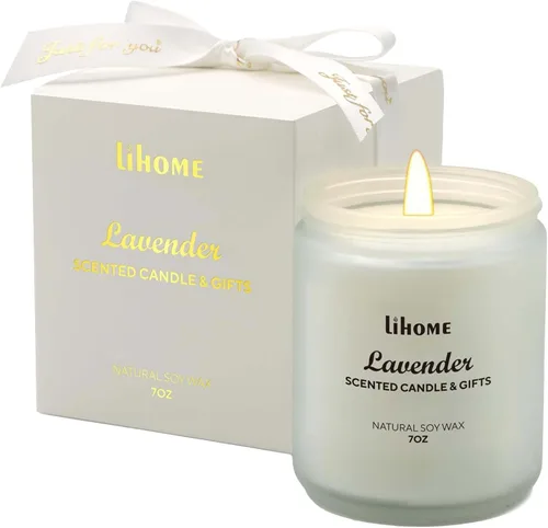 Miniatura 24 de Decoraciones de otoño para el hogar - Velas de otoño, regalos para mujeres, velas perfumadas naturales de cera de soja con aroma a manzana y canela