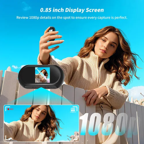 Miniatura 3 de Mini cámara corporal mejorada de 1080P con tarjeta de 64 GB, cámaras de acción deportiva, cámara corporal manos libres con clip trasero magnético