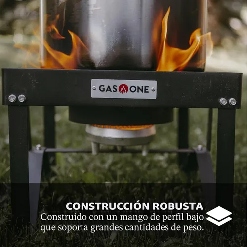 Miniatura 4 de GasOne B-5200K Cocina para Exteriores con Manguera Trenzada de Acero de Alta Presión Quemador de Propano Estufa de Campamento Negro