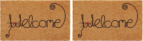 Miniatura 11 de Calloway Mills AZ105001729 Alfombra Kitty Korner, 17 x 29 pulgadas, color natural/negro